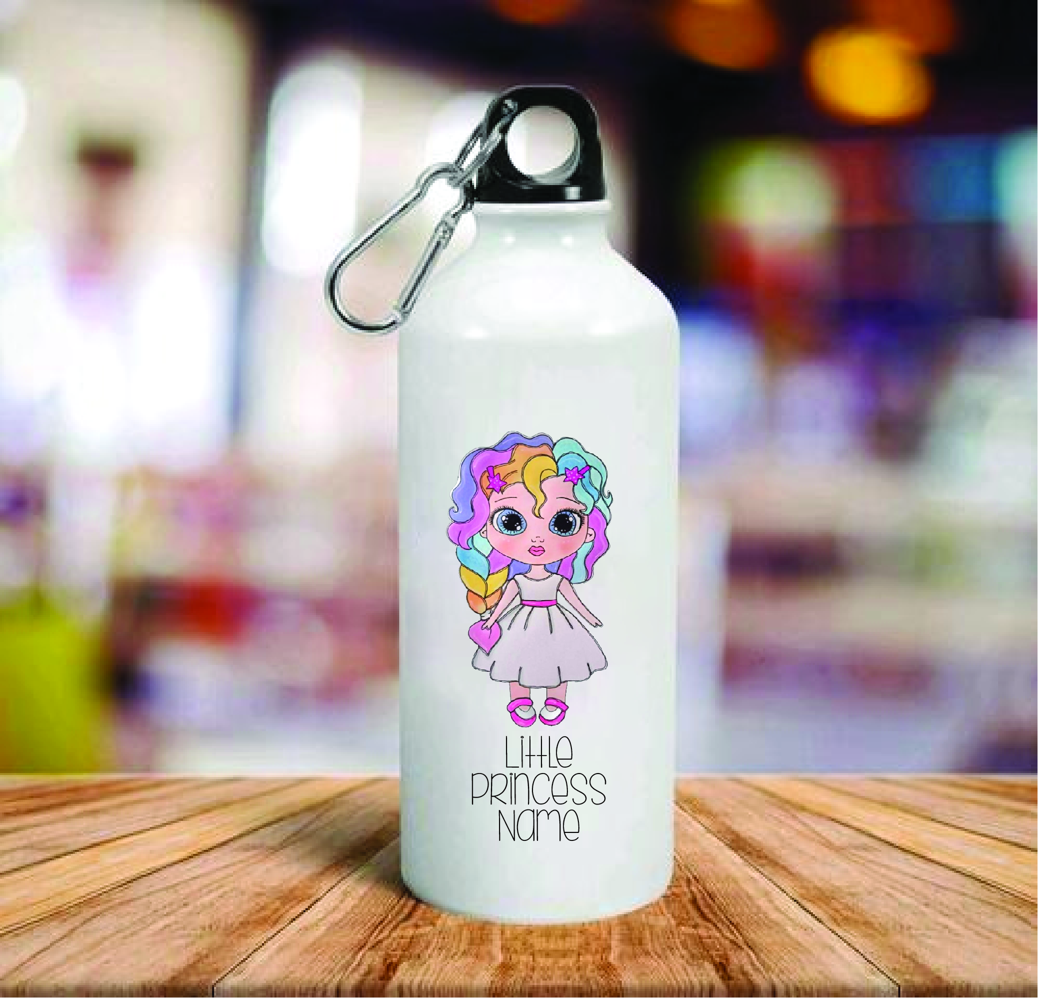 Personalised Little Princess Aluminum Water Bottle for Kids